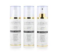 LUTTMANN Ensemble de soins capillaires synthétiques - Shampoing, baume et après-shampoing 200 ml chacun - Nettoyage doux pour cheveux synthétiques et perruques
