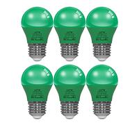 LUTW Ampoule LED Couleur Verte E27, 5W Équivalent Incandescence 40W, G45 Mini Globe Ampoule Écoénergétique Colorée pour Mariages, Halloween, Noël Décoration d'ambiance, Lot de 6