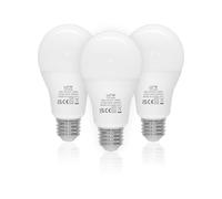 LUTW Ampoule LED E27 Blanc Chaud 3000K, 12W Equivalent 100W, Ampoules LED A60 Culot Edison à Vis, 1200lm, Économie d'Énergie à Angle de Faisceau 220 °, Non Dimmable, Plastique, Lot de 3