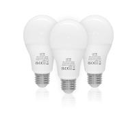 LUTW Ampoule LED E27 Blanc Froid 6500K, 12W Equivalent 100W, Ampoules LED A60 Culot Edison à Vis, 1200lm, Économie d'Énergie à Angle de Faisceau 220 °, Non Dimmable, Plastique, Lot de 3