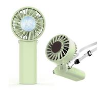LUTW Mini Ventilateur Portable, Rechargeable USB Petit Ventilateur de Poche, Réglable à 120°, Ventilateurs Turbo Portatif de Refroidissement pour Voyage, Bureau, Maison, Vert