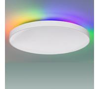 LUTW Plafonnier LED Intelligent Dimmable 24W, Luminaire Plafonnier RGB 2400LM, Contrôle par APP et Télécommande, Compatible Alexa & Google Assistant, Lampe Plafond 2700K-6500K, Ø28cm