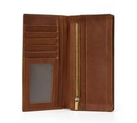 LUUFAN Portefeuille long en cuir véritable avec plusieurs emplacements pour cartes pour homme, poche zippée, poche pour pièces de monnaie, cartes de crédit, carte d'identité, portefeuille fin à deux