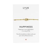 LUUK LIFESTYLE Bracelet avec pendentif Main de Fatma, acier inoxydable, cadeau pour femme, symbole d'amitié, porte-bonheur culture méridionale, or