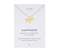 LUUK LIFESTYLE Collier avec pendentif âne, design intemporel et élégant, amour des animaux, accessoire de mode, design minimaliste sobre, or