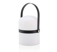 LUUK LIFESTYLE Lampe LED design rechargeable sans fil avec poignée, usage intérieur et extérieur, lanterne étanche IP44, luminosité réglable, autonomie 72 h, noir