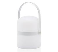 LUUK LIFESTYLE Lanterne LED sans fil pour extérieur, lampe décorative résistante aux intempéries pour jardin et balcon, moderne et simple, en blanc