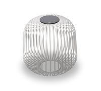 LUUK Studio Grande lampe solaire LED pour extérieur, lanterne de jardin sans fil au design moderne, lumière d’ambiance pour intérieur & extérieur, lampe extérieure épurée dimmable & étanche IP65, gris
