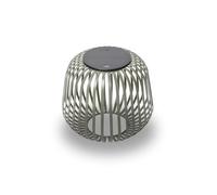 LUUK Studio Lampe de table solaire LED pour intérieur et extérieur au design minimaliste, batterie rechargeable via USB-C et énergie solaire, éclairage de jardin, lumière de balcon, vert forêt