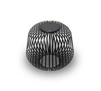 LUUK Studio Lampe de table solaire sans fil au design minimaliste, batterie rechargeable via USB-C et énergie solaire, intensité réglable avec jeu d’ombres, lumière de balcon, extérieur, noir