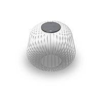 LUUK Studio Lampe solaire d’extérieur moderne, lanterne de table LED & lumière d’ambiance pour jardin, balcon & terrasse, intensité réglable, étanche IP65, décoration épurée, blanc