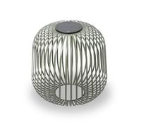 LUUK Studio Lampe solaire sobre avec recharge USB-C pour jardin et terrasse, lampe de balcon LED sans fil, intensité réglable & adaptée à l’extérieur (IP65), vert forêt