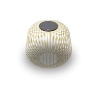 LUUK Studio Lanterne de table solaire portable, éclairage extérieur minimaliste pour balcon et terrasse, lumière dimmable & sans fil, blanc chaud, étanche IP65 & batterie rechargeable, brun sable