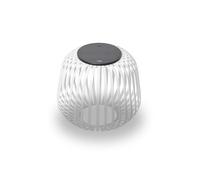 LUUK Studio Lanterne Solaire, Rechargeable Lampe de Terrasse, sans fil étanchéité IP65 pour usage intérieur et extérieur, Decoration jardin, Eclairage Balcon, Patio, Lumière d’ambiance dimmable, Blanc