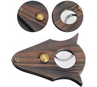 LuukUP Coupe-cigares en Bois de Santal Personnalité à Double Tranchant Ciseaux à cigares en Forme de Chauve-Souris Portable Accessoires de cigares Outils