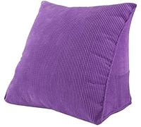 LuukUP Wedge Oreillers Lit Soutien Wedge Canapé Oreiller-Retour Soutien Triangle Oreiller Canapé Lit Chaise de Bureau Reste Coussin Coussin-pour La Lecture (Violet)