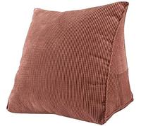 LuukUP Wedge Oreillers Lit Soutien Wedge Canapé Oreiller-Retour Soutien Triangle Oreiller Canapé Lit Chaise de Bureau Reste Coussin Coussin-pour La Lecture (Marron)