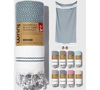 Luum® Grande serviette de plage, de hammam et de sauna, 100 x 200 cm, serviette de voyage et de yoga