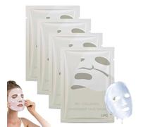 Luuma Collagen Mask,Masque Collagene Visage Korean,Masque Visage Hydratant,Bio-Collagen Masque Profond Réel,Masque Hydrogel,Minimisation des Pores,Amélioration de l'Élasticité,Skincare Coréenne (4PC)