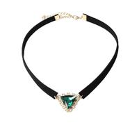 Luunay Bijoux De Conception De Style Hip-Hop Gothique Créatif Collier De Cristal Triangle De Velours Coréen Collier De Velours Coréen