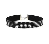 Luunay Bijoux De Tempérament Européen Et Américain Collier Court en Velours Coréen Femme Steampunk Rivet Gothique Collier Ras du Cou