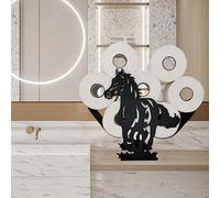 LuusMm Porte-Toilettes En Métal En Forme De Cheval Drôle, Porte-Serviette En Papier Décoratif, Porte-Toilettes En Papier Toilette De Salle De Bain Autoportant