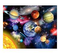Luuyu 5D DIY Diamant Painting Peinture système Solaire Point De Strass Complet Cross Stitch Croix Broderie Kits Salon Chambre Arts Décoration Autocollant Mural-Diamant carré,20x30cm