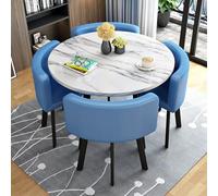 LUUYYI Petite table basse et chaises pour 4 personnes, table et chaises pour bureau, salle de réception, club, table de conférence avec chaises, mobilier peu encombrant pour Lou (Pu-37)