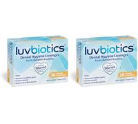 Luv Biotics Probiotiques Buccaux - Pastilles Citron Sans Sucre avec Xylitol & Aloe Vera, Anti-Haleine & Santé des Gencives - Soin Buccal Naturel, Bouche Sèche - 30 Pastilles (Lot de 2)
