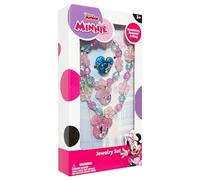 LUV HER Disney Minnie Parure de bijoux pour fille - Coffret à bijoux avec collier de perles, bracelet de perles et bague - Accessoires de jeu - À partir de 3 ans, 3 Piece Set, Plastique, Pas de gemme