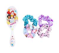 LUV HER Disney Princess Lot de 5 accessoires pour cheveux - 1 grande brosse à cheveux + 4 chouchous - Accessoires pour filles - Brosse démêlante - Chouchous 3 +