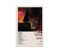 Luv Resval Étoile Noire Poster décoratif sur toile murale lumineuse et belle, convient pour bureau, chambre à coucher, peinture décorative pour créer la bonne atmosphère. Style sans cadre, 30 x 45 cm