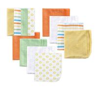 Luvable Friends 12 Pack Washcloths, Yellow