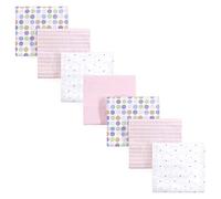 Luvable Friends 7 Piece Flannel Receiving Blanket, Blue, One Size