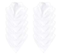 Luvable Friends Baby Basic Bavoir bandana en coton, Blanc, lot de 10, Taille Unique