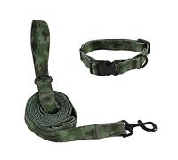 Luvable Friends Ensemble collier et laisse unisexe pour animal domestique, camouflage, taille S