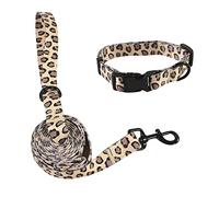 Luvable Friends Ensemble collier et laisse unisexe pour animal domestique, léopard, taille L