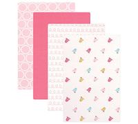 Luvable Friends Flannel 4 Piece Receiving Blankets, Birdies