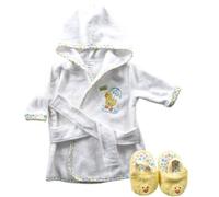 Luvable Friends Peignoir unisexe en coton éponge pour bébé, jaune, taille unique