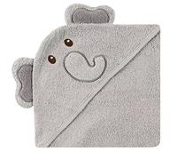 Luvable Friends Serviette à Capuche Unisexe en Coton avec Motif d'éléphant, Taille Unique