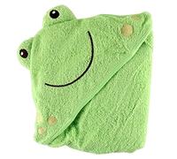 Luvable Friends Serviette à Capuche Unisexe en Coton avec Visage d'animal - Grenouille - Taille Unique