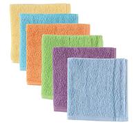Luvable Friends Washcloths, Yellow, 6-Count