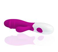 Luvado Point G 30 Mode ! Vibromasseur pour vous Clitoris et Fonction de choc Silicone médical Jouet érotique Sextoy Masseur avec double point G Stimulation Lécher Doux Femme Sexe (Violet)