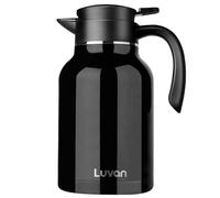 Luvan Carafe Thermos,Thermos 2.0L Acier 316 Inoxydable,Pichet Isotherme Double-Wall Vacuum Isolé,Isolation de la Chaleur 12h et Rétention du Froid 24h,Carafe Thermique pour Le Thé,l'eau,Café,Boissons