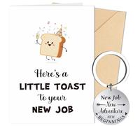 Luvart Cartes d'emploi avec porte-clés - Bonne chance et félicitations sur vos débuts