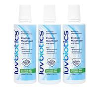 LUVBIOTICS Bain de bouche sans fluor avec probiotiques buccaux et xylitol-Sans alcool, SLS ni parabènes - 500 ml - Lot de 3