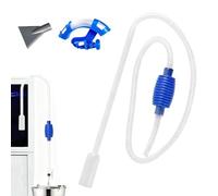 LUVDECO Kit de nettoyage manuel 3 en 1 pour gravier et pompe à siphon pour aquarium, avec support à clip et adaptateur en bec de canard, changeur d'eau et filtre à sable pour un entretien facile du
