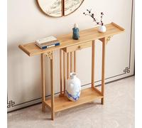 LUVEQLSIT Console de Style Chinois avec Rangement, Pieds Robustes inclinés et tiroir spacieux - Table d'entrée pour Couloir, Hall ou derrière Le canapé - Design Style Ferme(Giallo,120cm/47.2in)