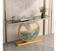 LUVEQLSIT Console Demi-Lune, Console étroite pour entrée, Structure métallique renforcée Ultra-Robuste - Idéale pour Hall d'appartement ou derrière Un canapé(Green,120cm/47.2in)