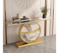 LUVEQLSIT Console Demi-Lune, Console étroite pour entrée, Structure métallique renforcée Ultra-Robuste - Idéale pour Hall d'appartement ou derrière Un canapé(Giallo,120cm/47.2in)